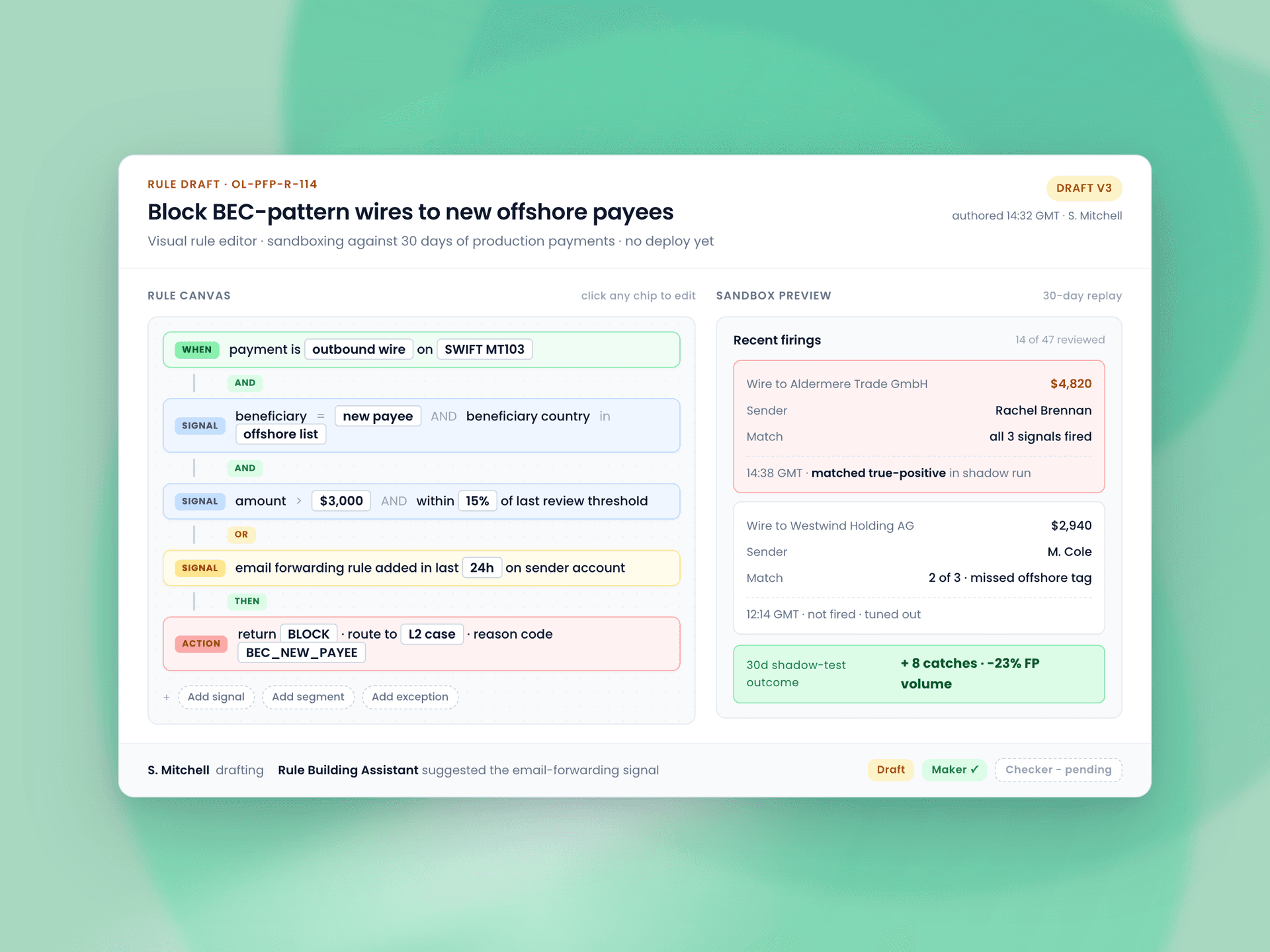 Change policy without an engineering ticket.