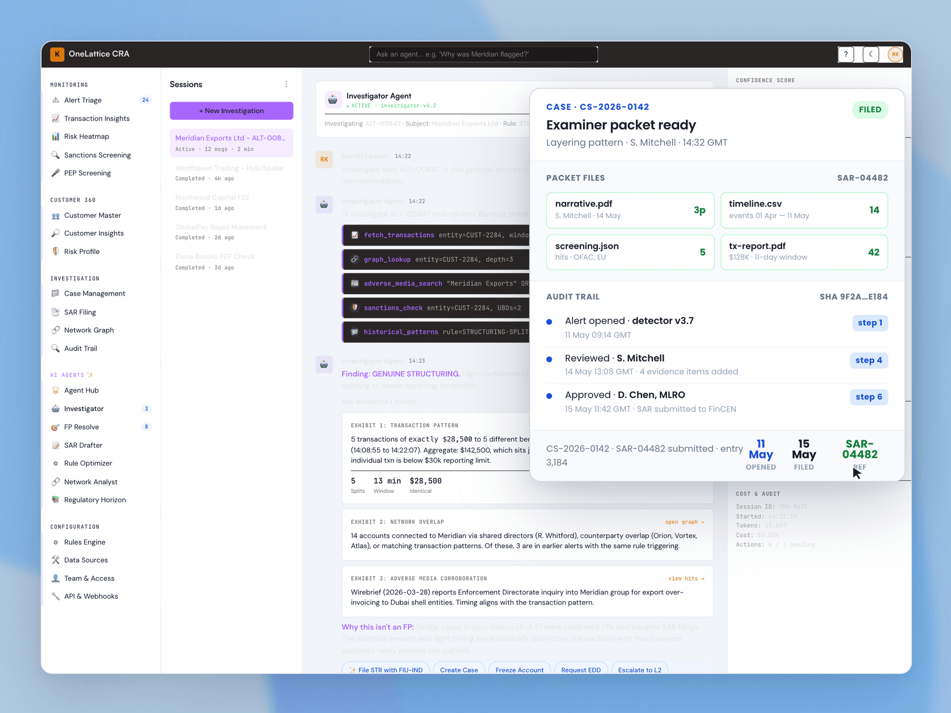 Close every case with an examiner-ready record.