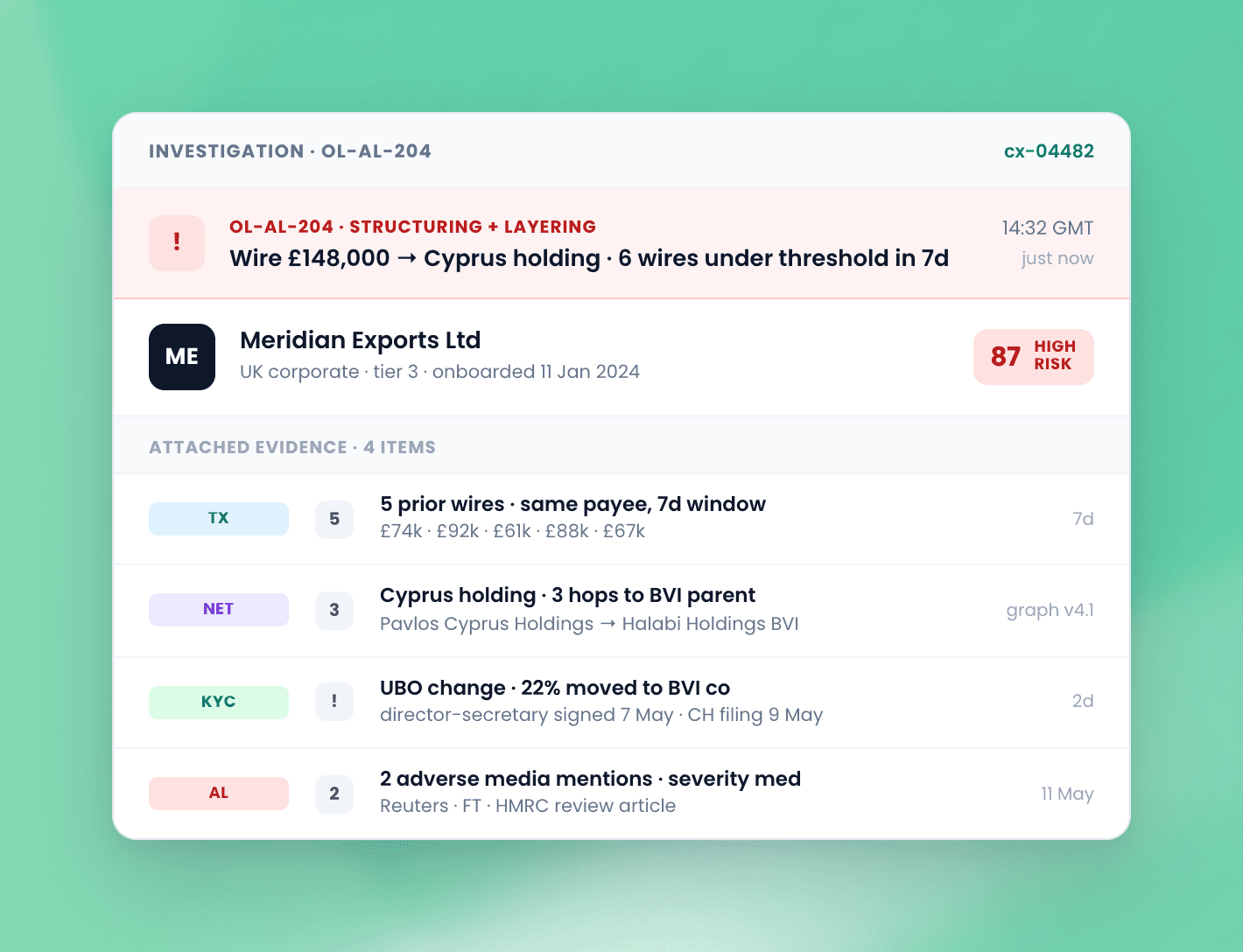 Go from alert to decision on one screen.
